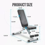 Foldable Adjustable Dumbbells Incline Decline Sit Up Bench - Image 4