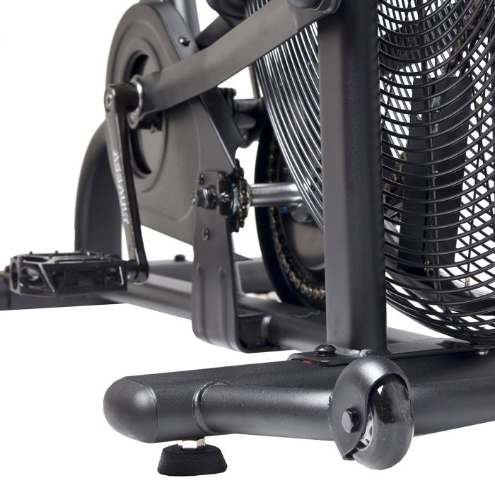 Airbike console with heart rate programs
