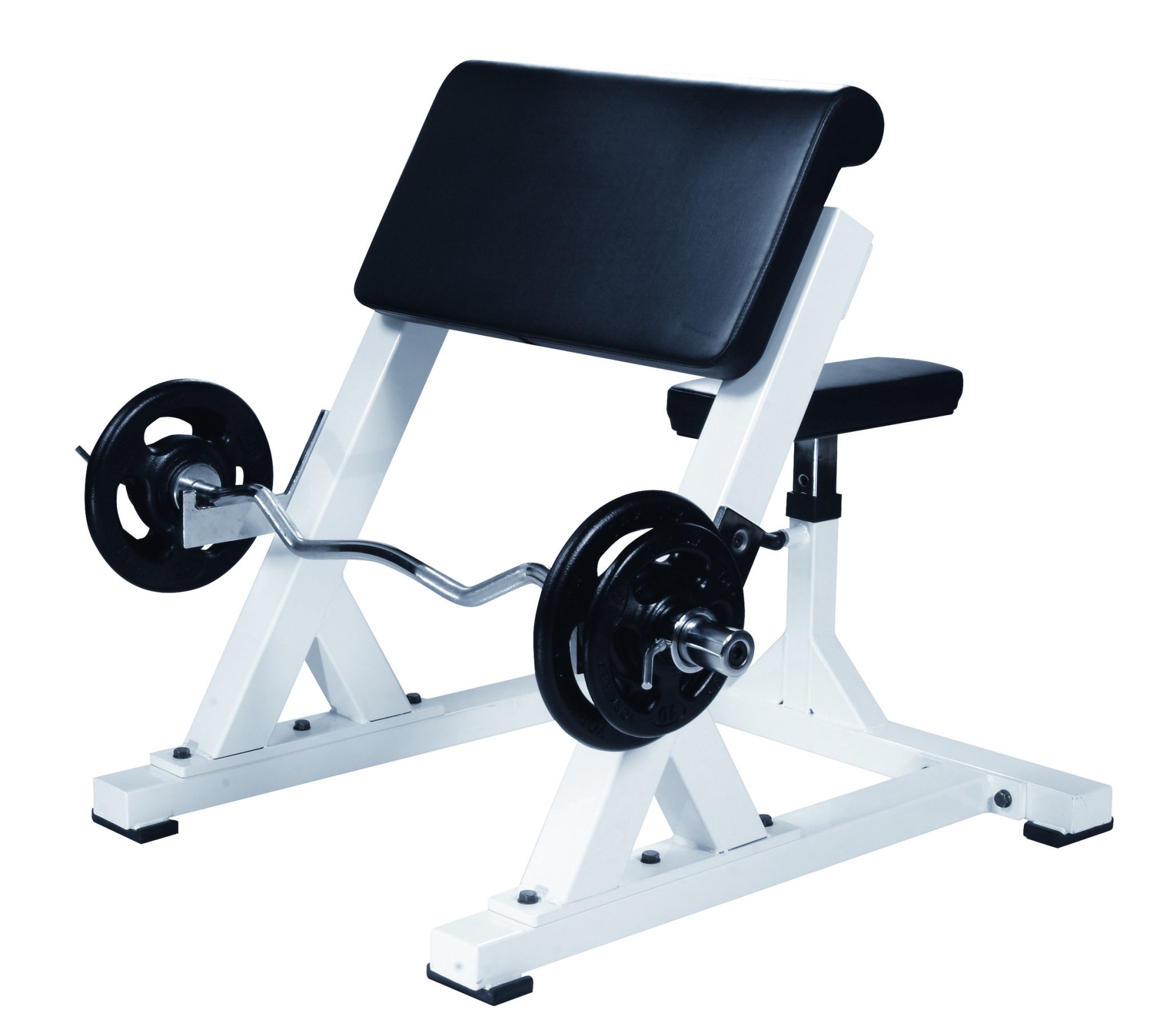 Commercial preacher curl bench with padded arm rest
