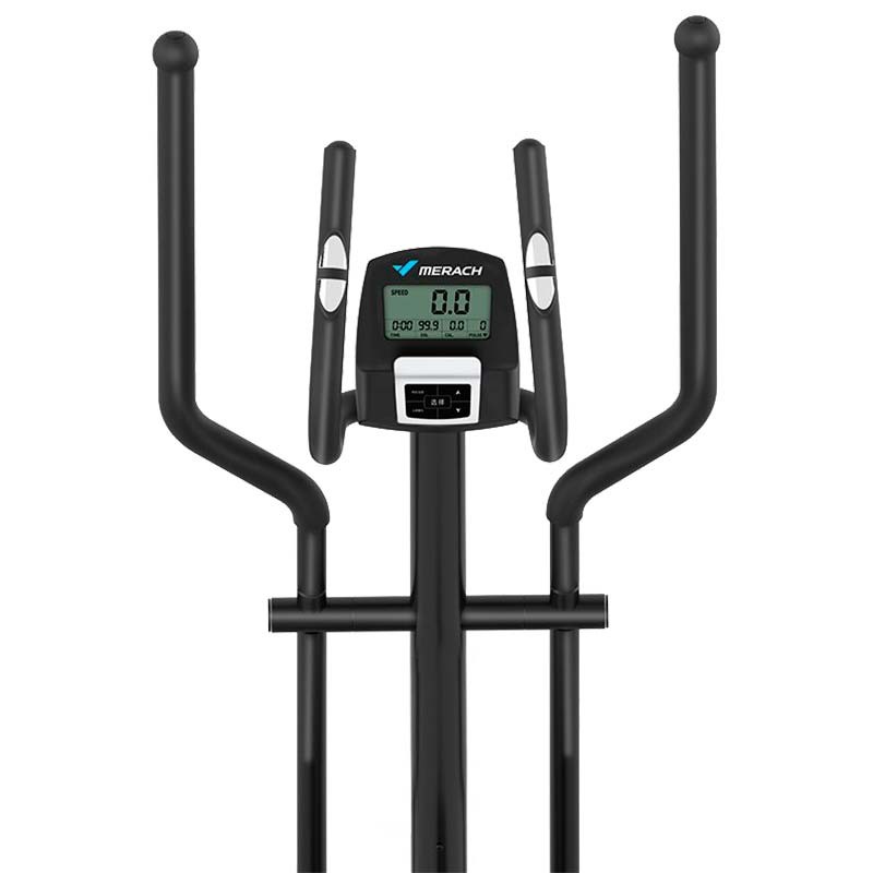 Elliptical cross trainer with dual handlebars and console