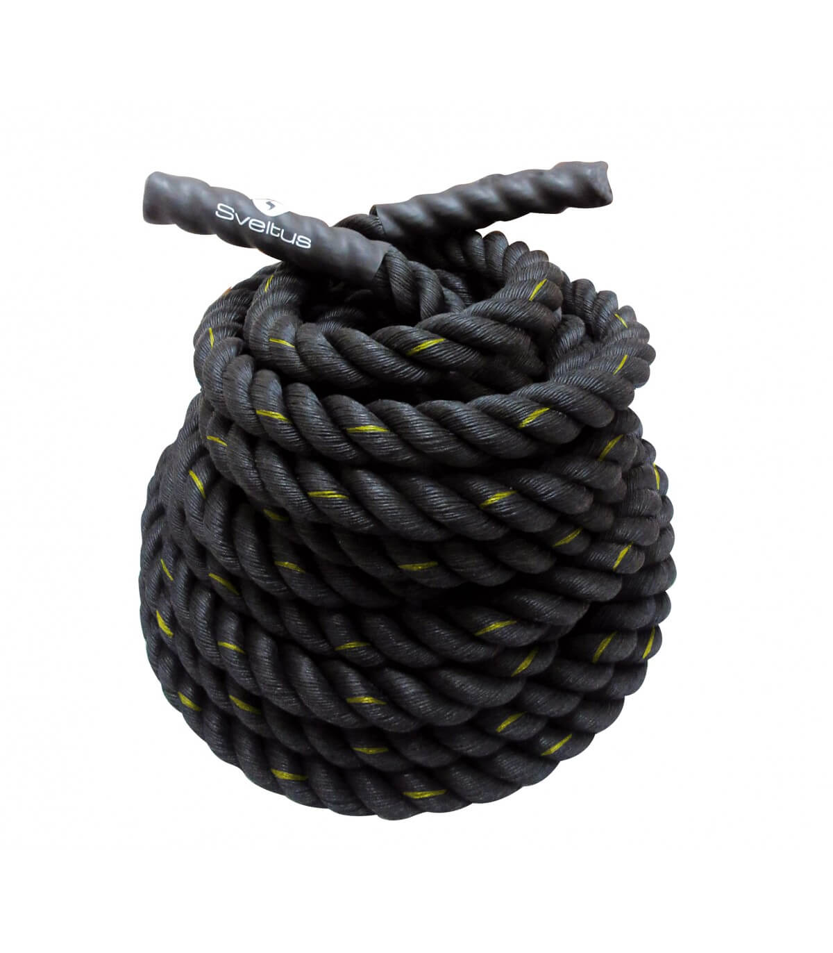 Battle rope with vinyl wrapped end caps