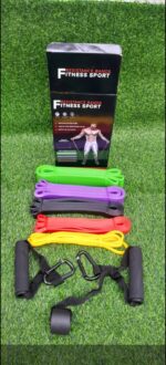 Premium Rubber Resistance Bands With Handles.A Set Of 5 Bands. - Image 2